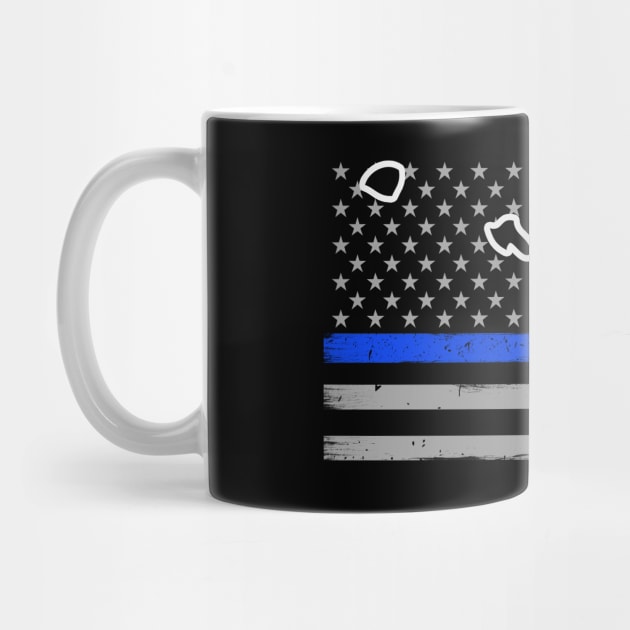 Hawaii Thin Blue Line Flag by bluelinemotivation